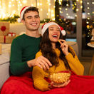 Vianoce, pár, muž a žena