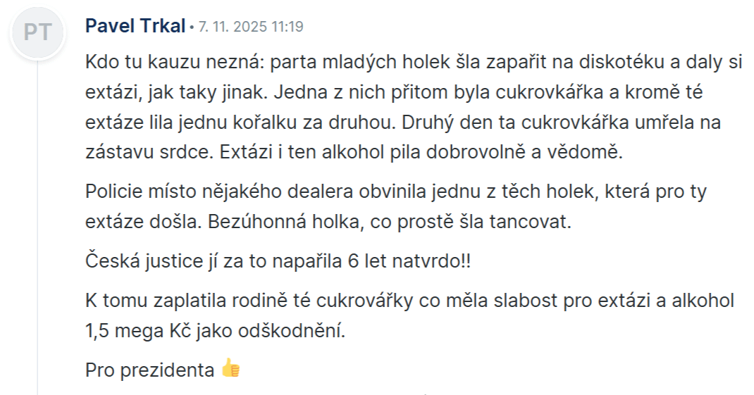 Váš názor na tuhle milost prezidenta?