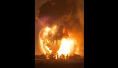 Huge Fireball at Novokuybyshevsk Oil Refinery After Drone Strike!