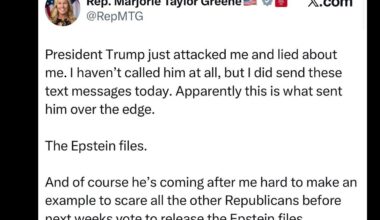 Never in a million years did I think I’d agree with Jew-Space-Laser-Three-Toes MTG on anything, but watching her beef with Pedo Trump over the Epstein files is making my popcorn taste Michelin-star good.