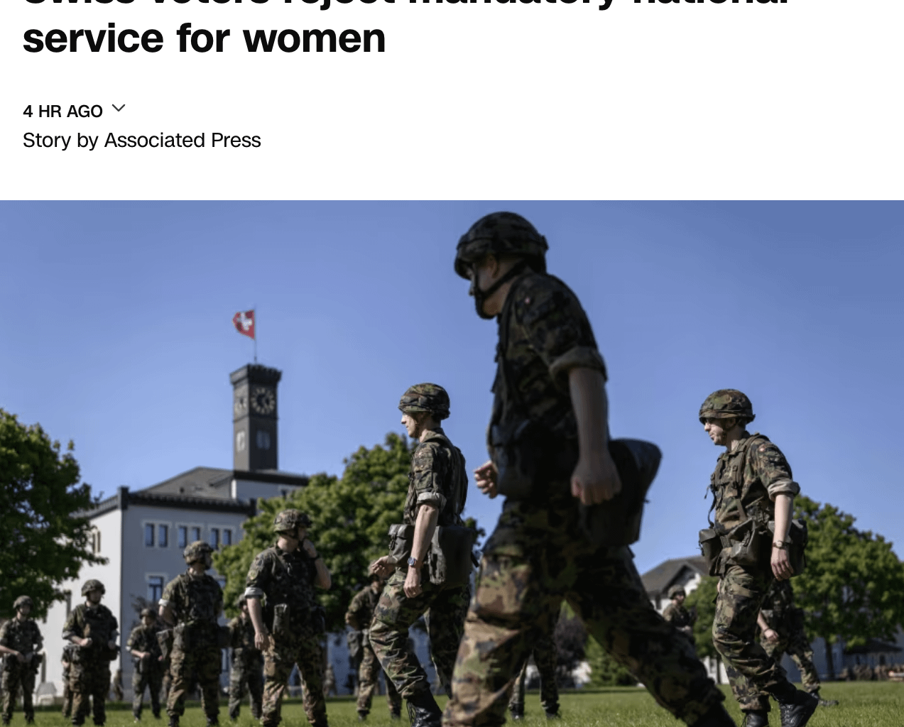 The Swiss population is 50.8% female, they played themselves lmao