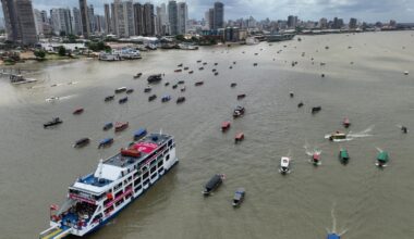 A flotilla kicks off the People's Summit for activists at UN climate talks