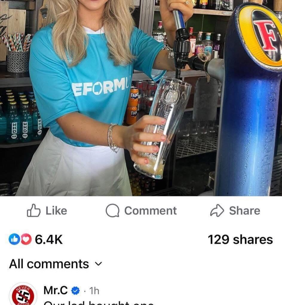 Farrage peddling his wares