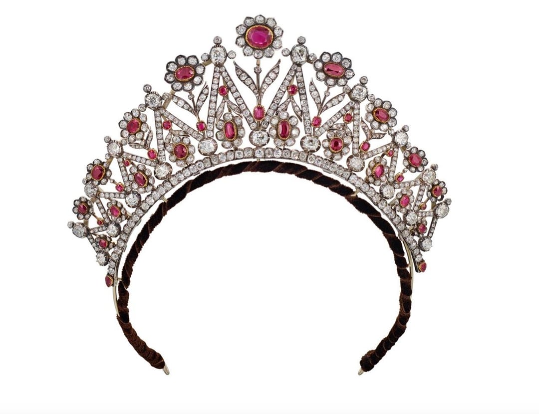 Jewels of the Countess of Stradbroke on Auction at Christie’s, including ruby and diamond tiaras preserved in original settings