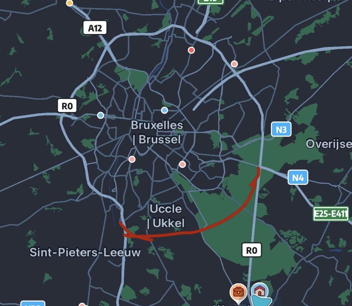 Why is the Brussels ring not more Round and Brussels centred?