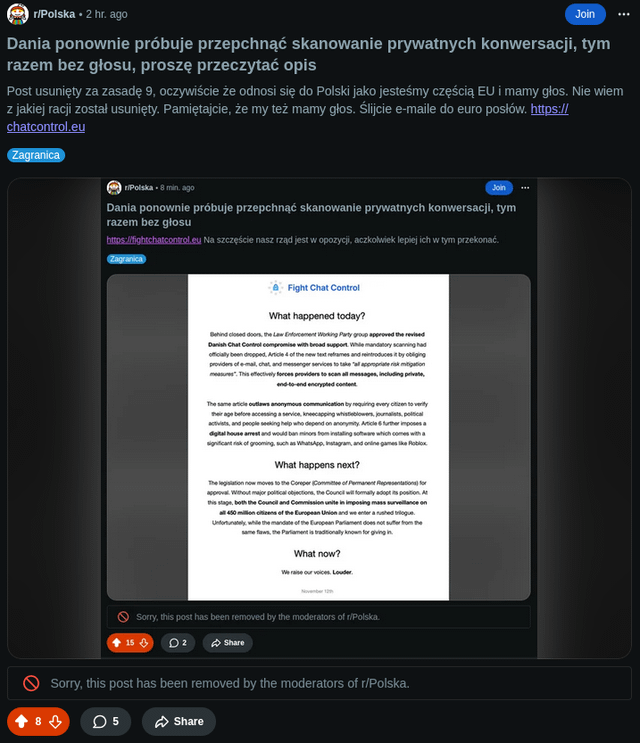 Dwa poprzednie posty po polsku mające związek z Polską zostały zdjęte za brak związku z Polską/będące nie po polsku, czy wszystko ok z moderacją?