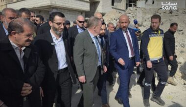 Emergency Minister ,Denmark Foreign Minister inspect Tishreen neighborhood in Damascus