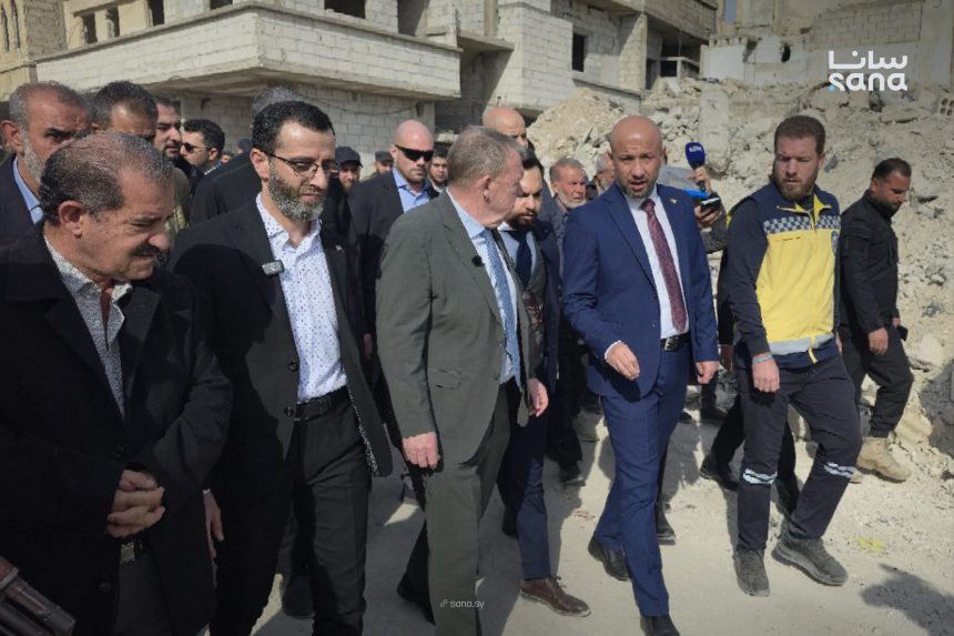 Emergency Minister ,Denmark Foreign Minister inspect Tishreen neighborhood in Damascus