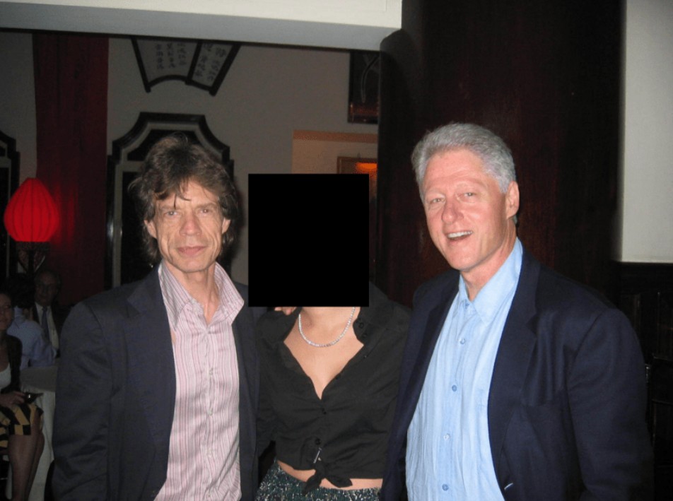 Jagger, Clinton and an unknown woman