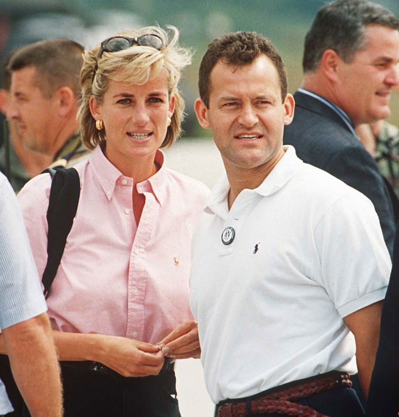 Princess Diana and Paul Burrell promoting the Landmine Survivors Network.