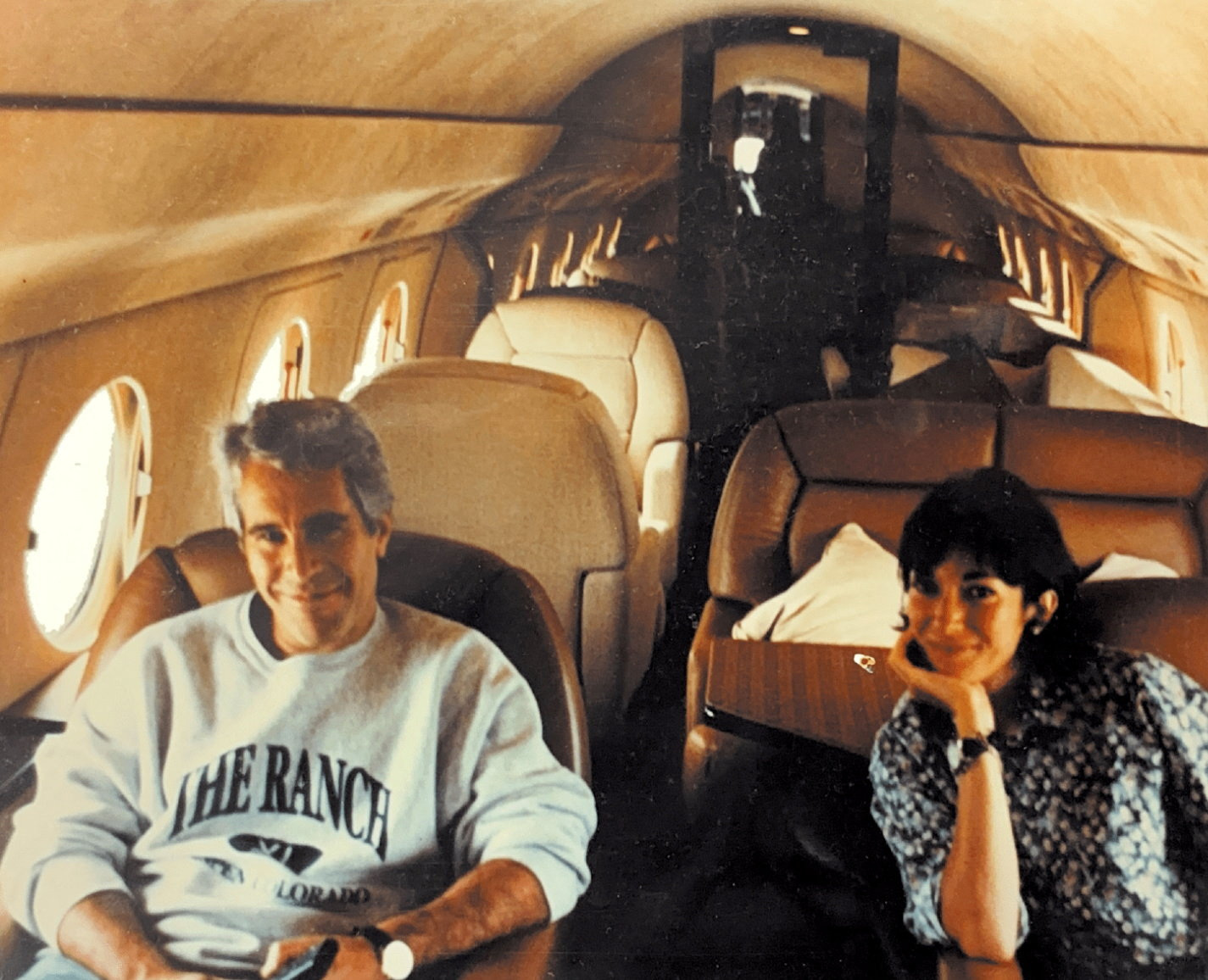 Ghislaine Maxwell and Jeffrey Epstein in an image released by the justice department