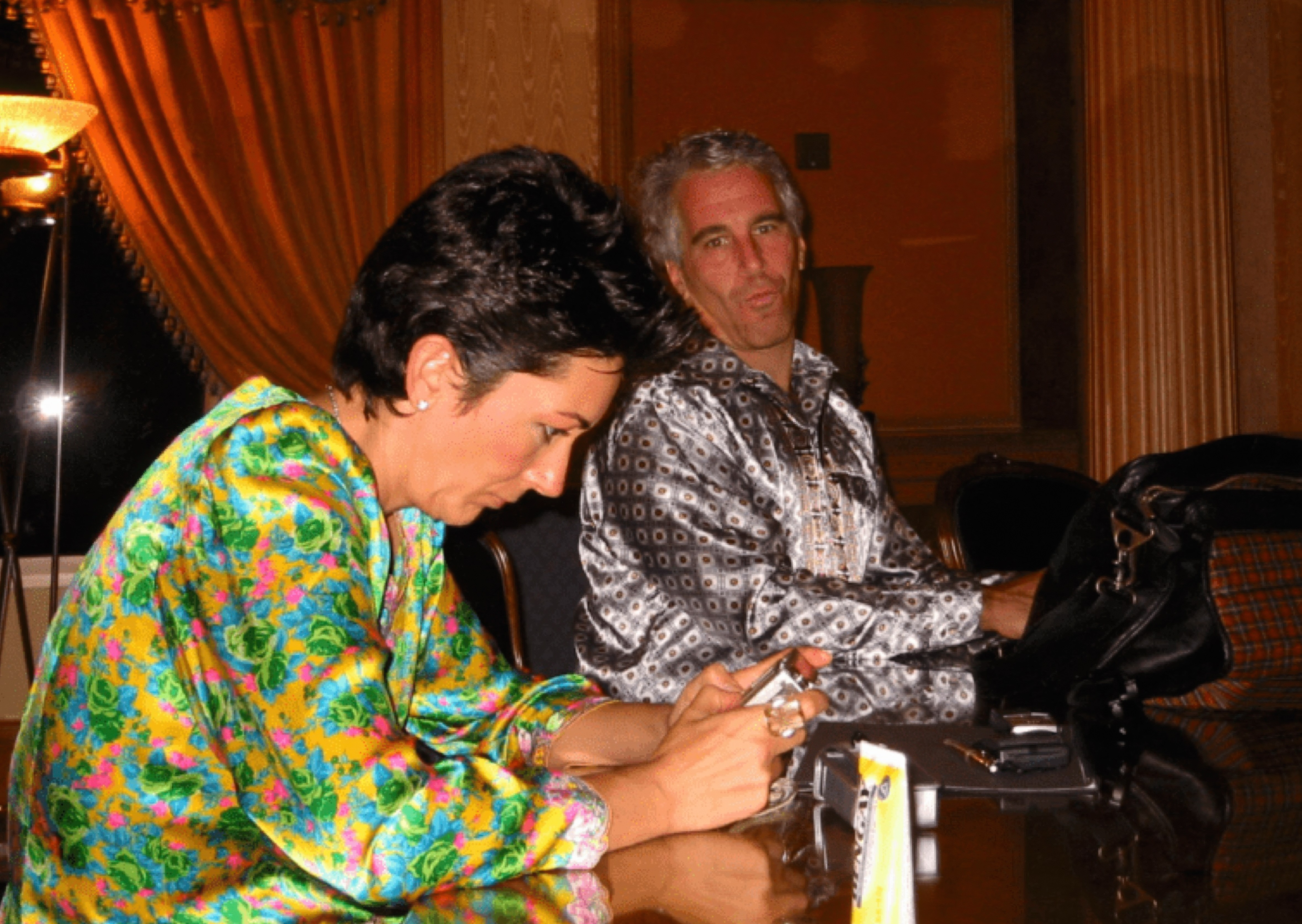 A photograph of Ghislaine Maxwell and Jeffrey Epstein released by the US Department of Justice
