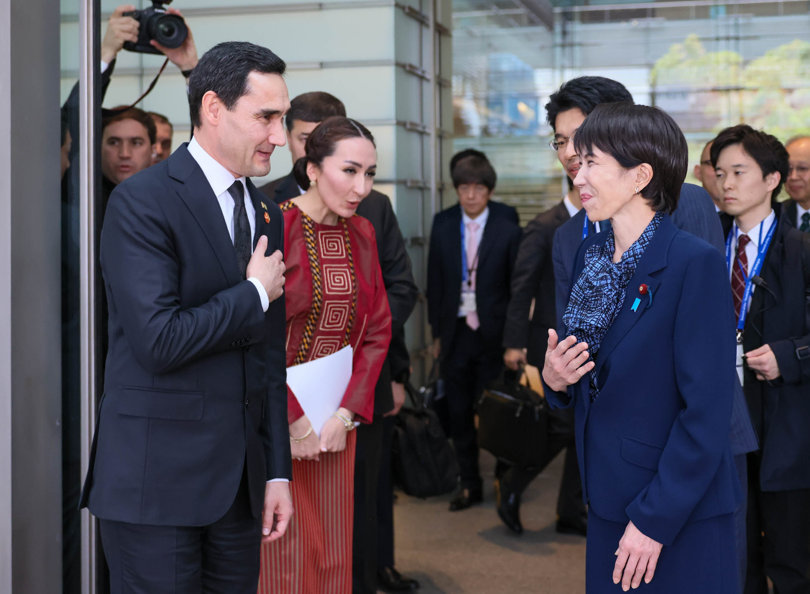 Prime Minister Takaichi seeing off President Berdimuhamedov of Turkmenistan