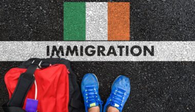 Immigration to Ireland fell sharply last year