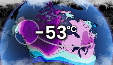 Extreme cold on the move after Canada notches -50C reading