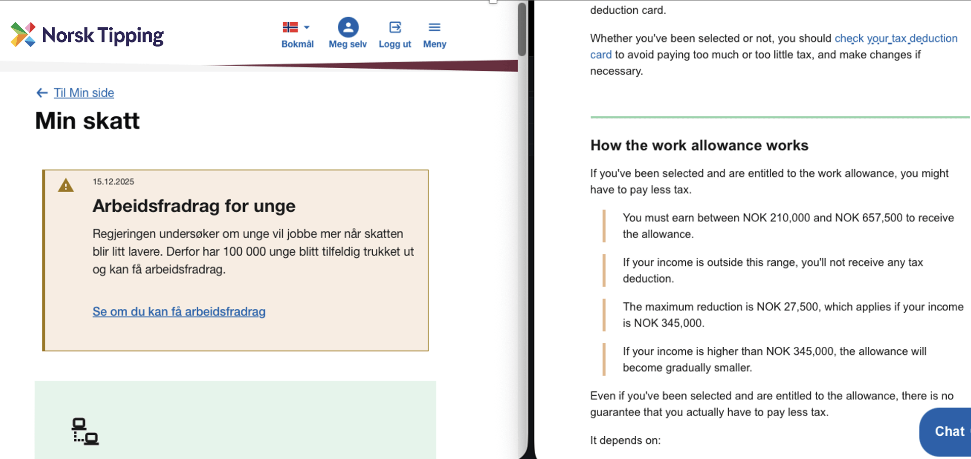New Skatteetaten website