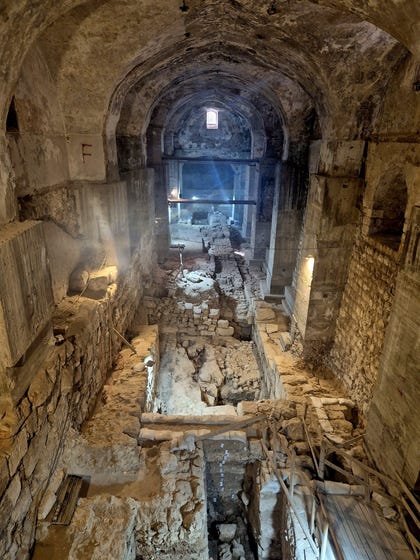 The excavation site in the Kishle, which served as a prison complex in the Ottoman and British eras. Credit: Yoli Schwartz/IAA The excavation site in the Kishle, which served as a prison complex in the Ottoman and British eras.