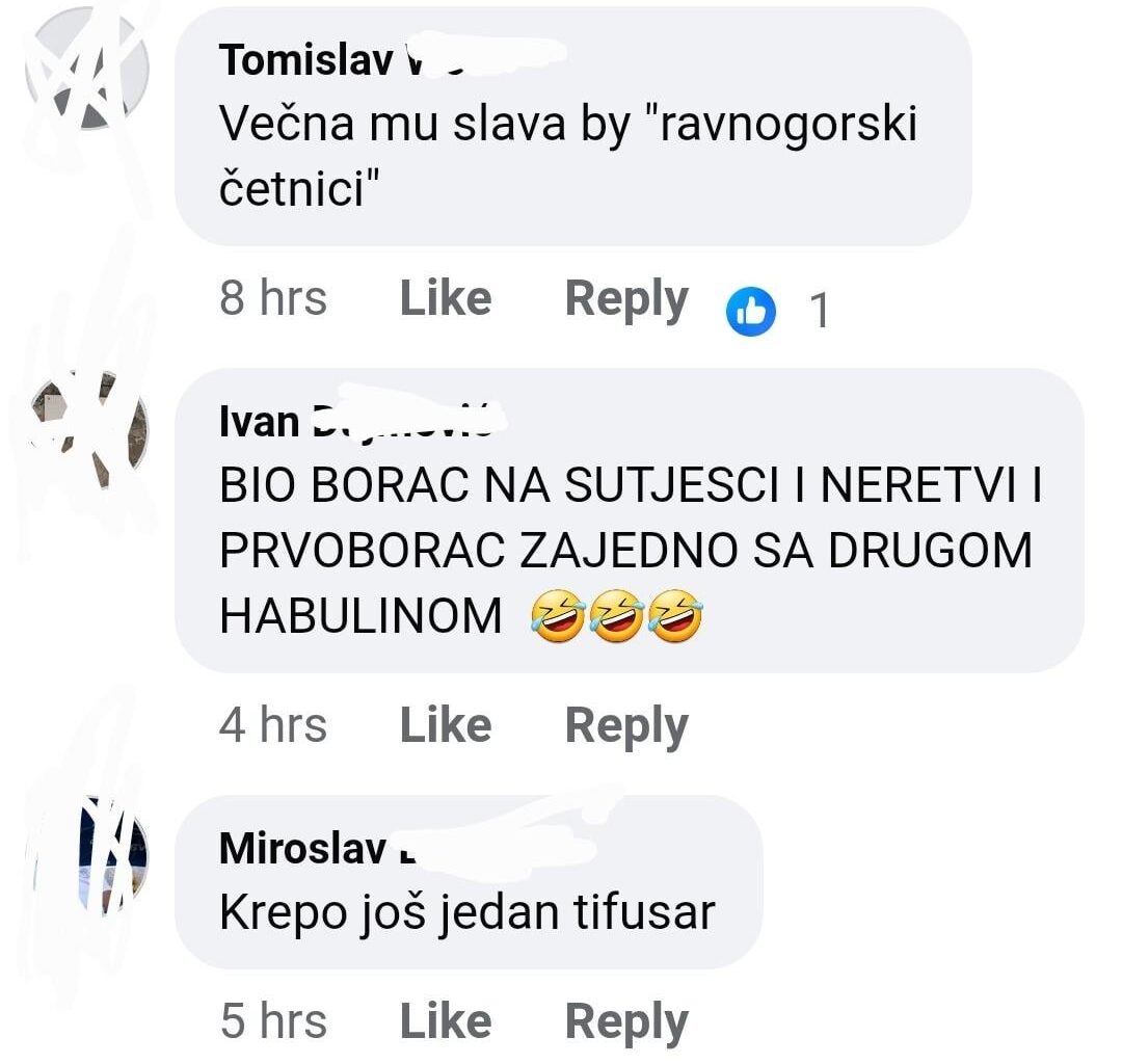 Udruga antifašista je objavila da im je umro član. Ovo su komentari.
