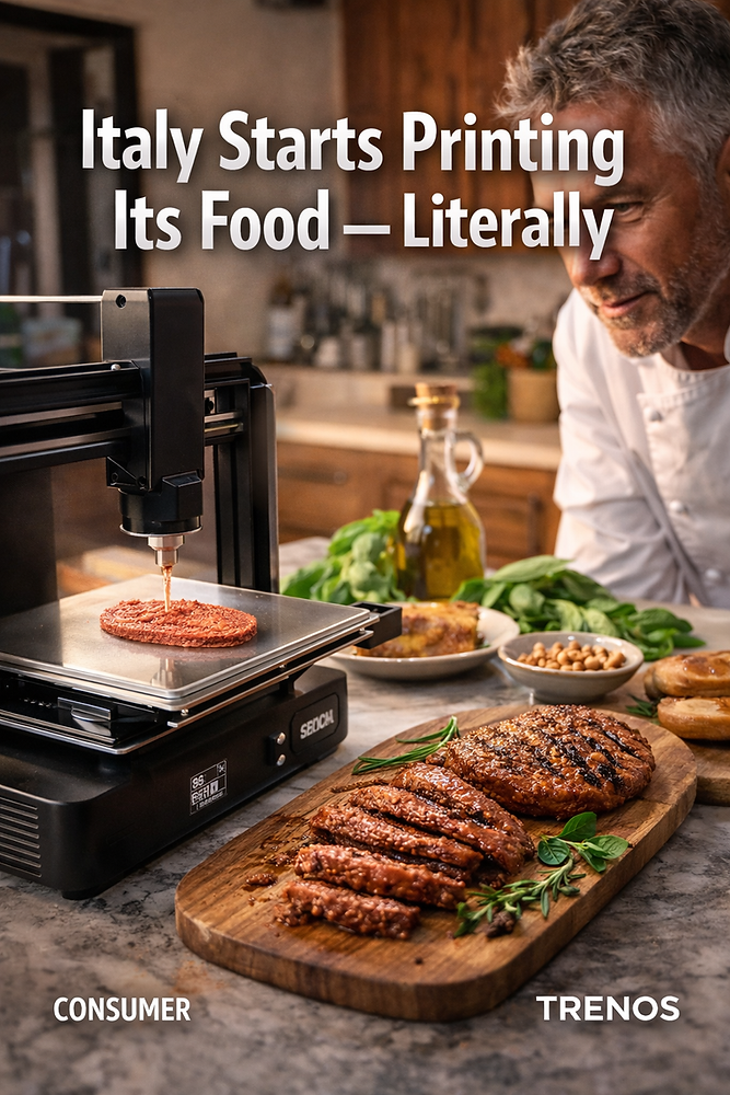 Italy Starts 3D Printing Its Food, Literally