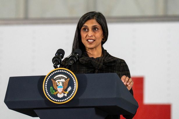 Usha Vance speaks to military spouses at Joint Base Andrews