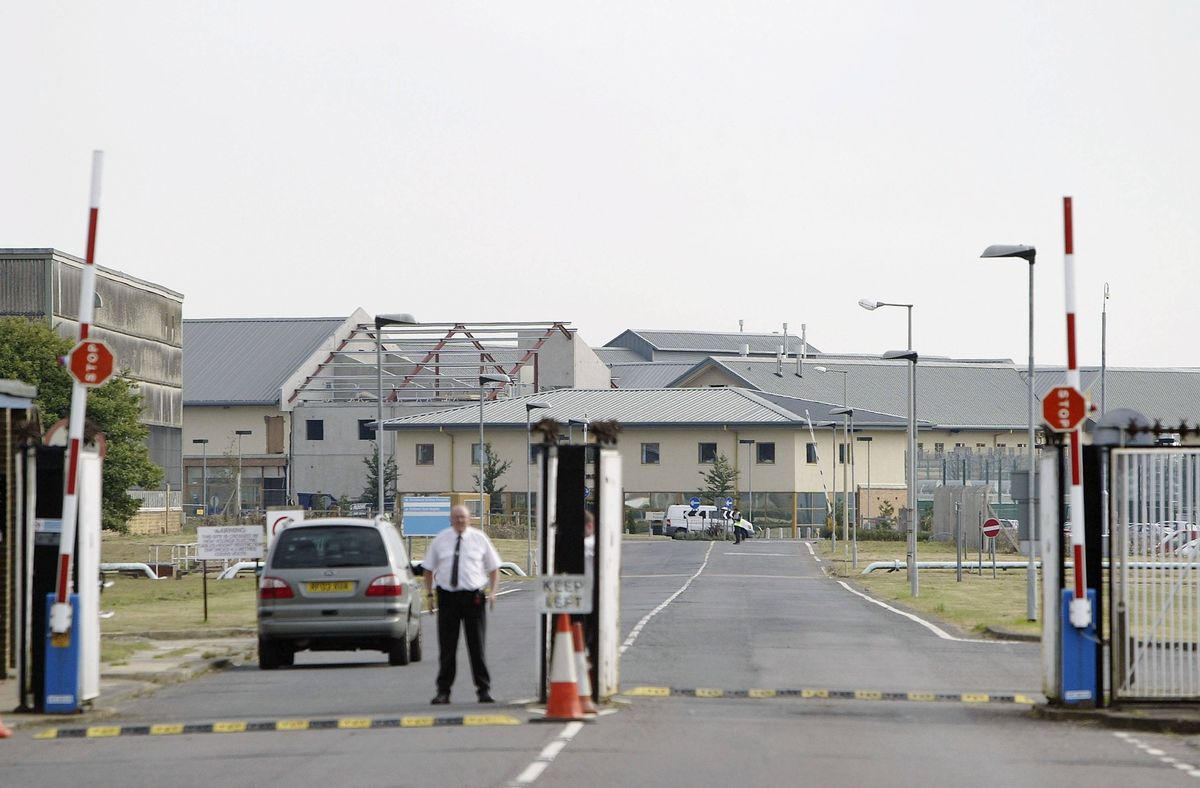 Around 40 men stormed the double fences of the detention centre