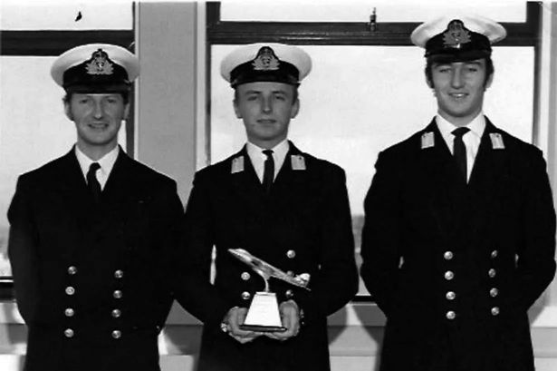 Steve Murray before (right) as a junior officer. 