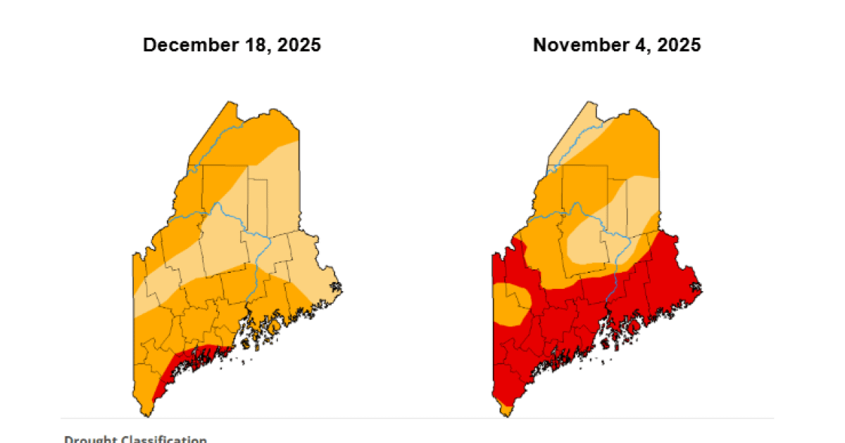 U.S. Drought monitor shows that 100% of the state of Maine is either in moderate, severe or extreme drought. Even if Maine does get a lot of snow this winter, officials say an above average snowpack still won't move the needle.