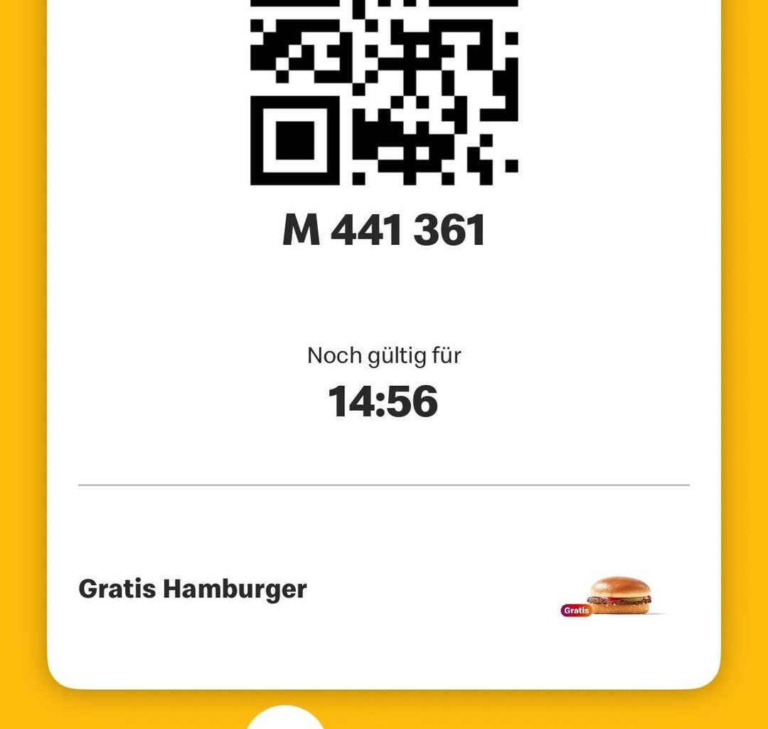 Gehe heute nicht mehr zum MCI Mahlzeit - gültig bis 15:05