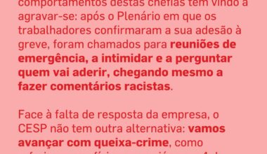 Sindicato avança com queixa-crime contra a Sonae/Continente por restrição ao direito à greve