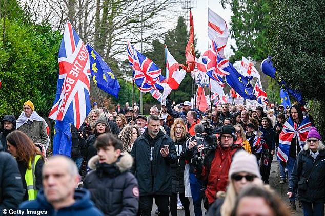 Multiple protests have been held against the government's plans to house 540 asylum seekers at Crowborough training camp in Sussex