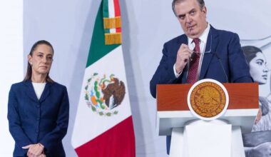 President Sheinbaum and Economy Minister Marcelo Ebrard.