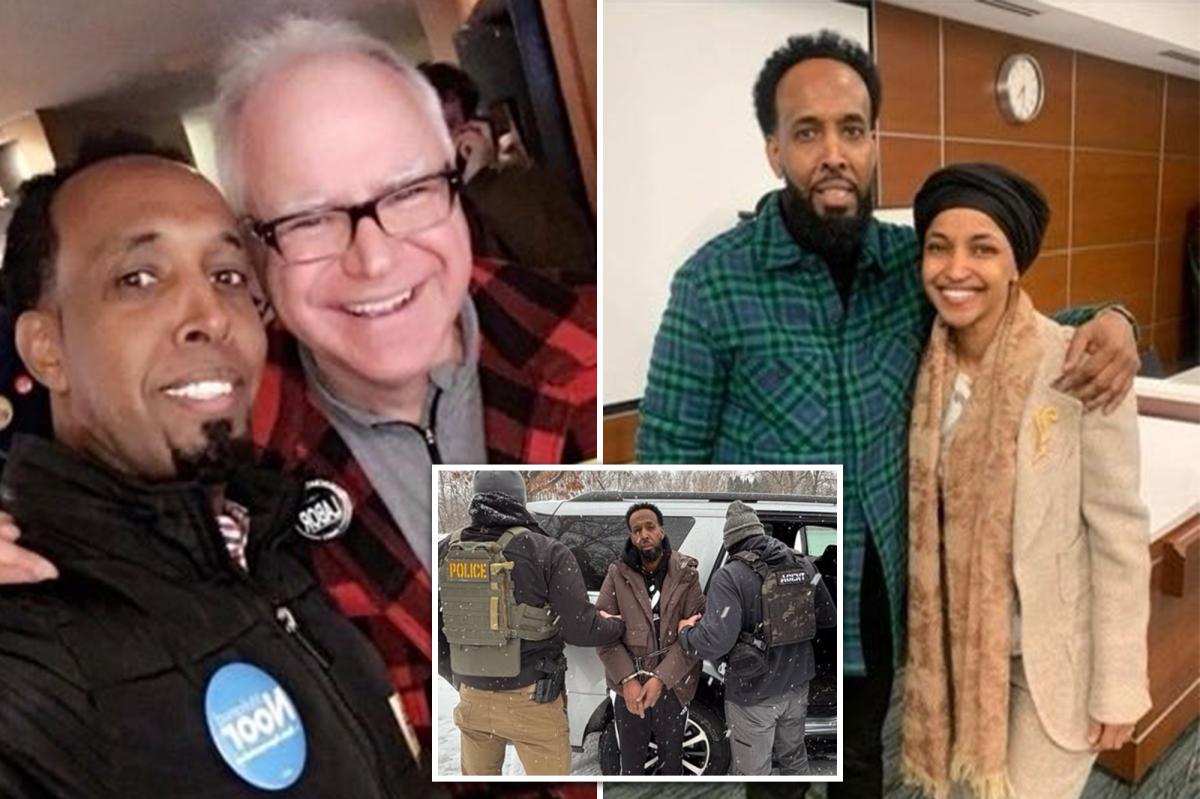Photos emerge of Somali illegal immigrant fraudster with Minnesota Gov. Tim Walz, Rep. Ilhan Omar  