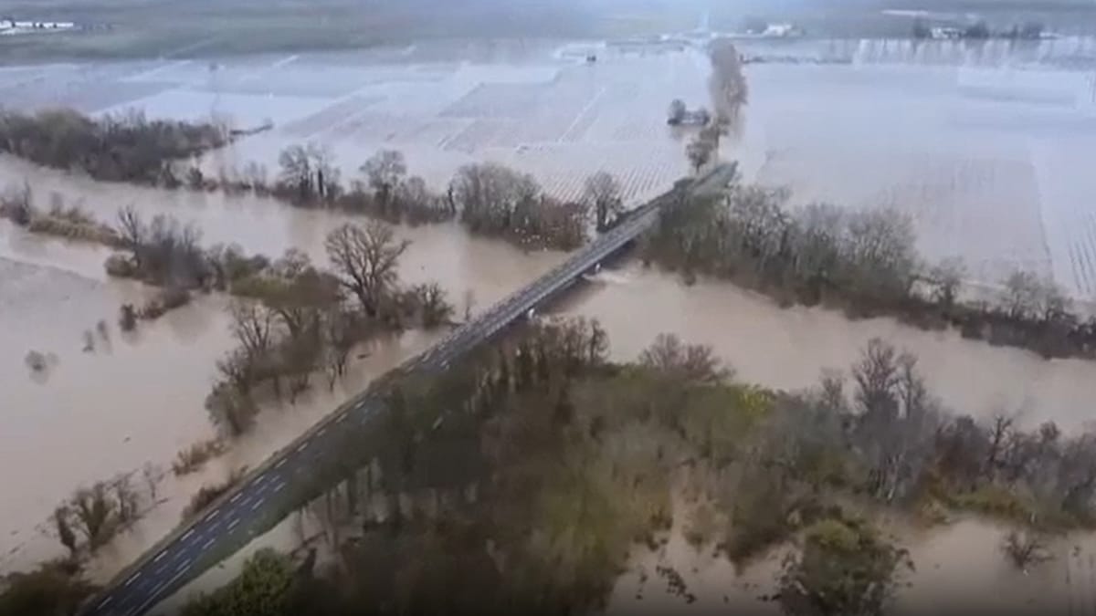 Video. Torrential rain caused widespread flooding in southern France