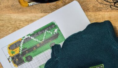 Dublin bus cross-stitched