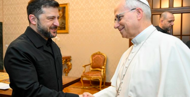 Zelensky meets Pope Leo XIV amid peace talks