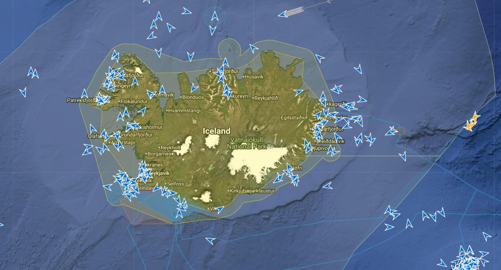 The ships were seen east of the country, and nothing …