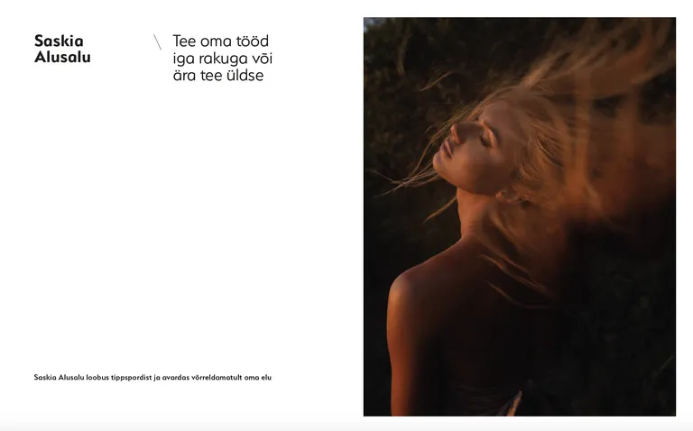 Saskia Alusalu. Lehekülg raamatust «Kannapööre».