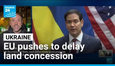 The Europeans are pushing for a delay in the territorial concessions to be made from Ukraine