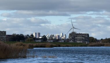 Den Haag skyline as seen from Nieuwe Driemanspolder