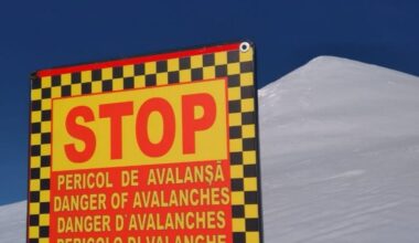 Risc însemnat de avalanșă în munţii Bucegi, Făgăraş şi Parâng - Şureanu