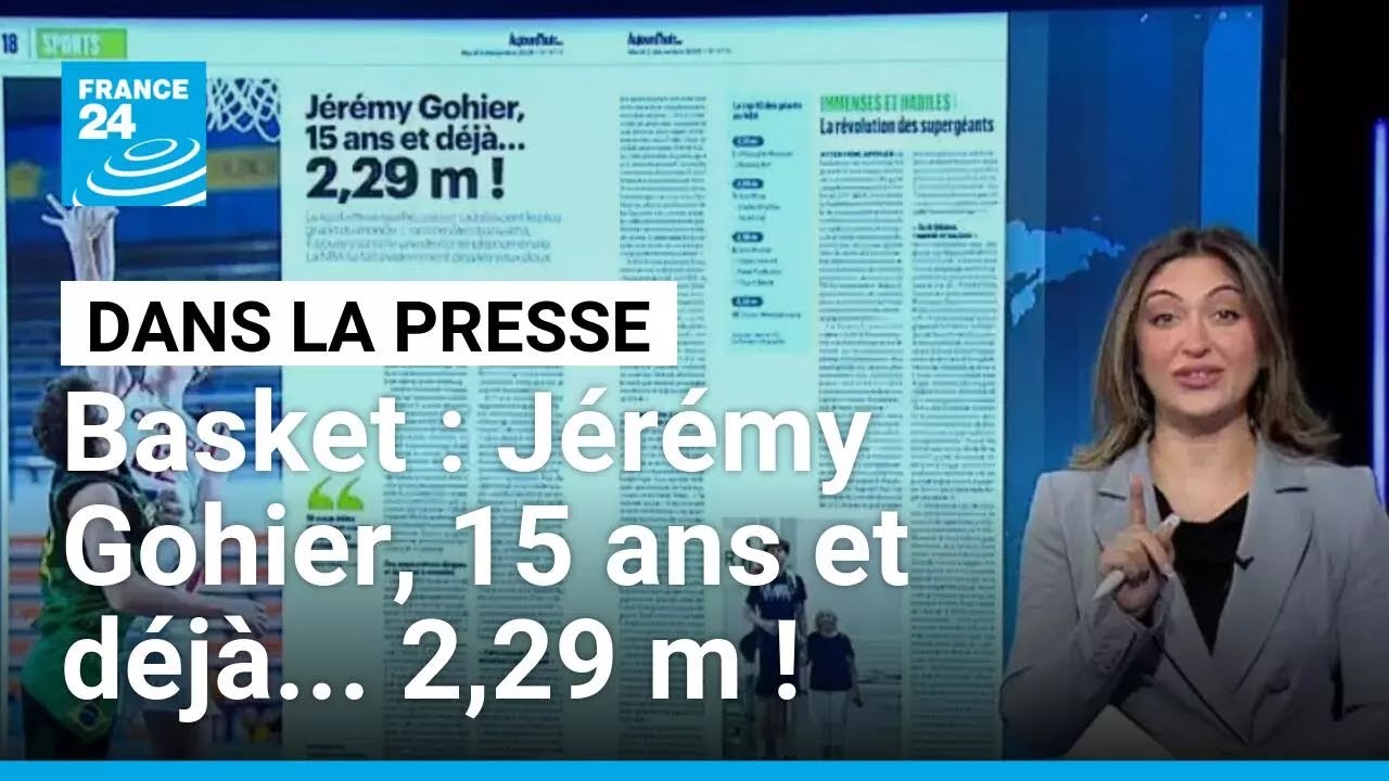 Basket : Jérémy Gohier, 15 ans et déjà... 2,29 m ! • FRANCE 24