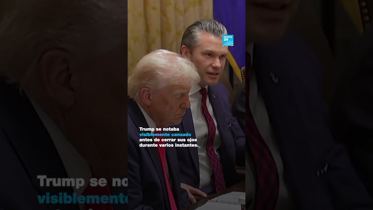 Donald Trump: ¿Dormido en una reunión de su gabinete?