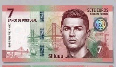Nota de 7 euros a homenagear Cristiano Ronaldo? É falso, alerta Banco de Portugal