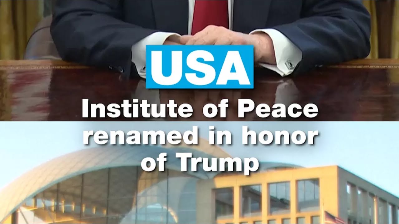 US Institute of Peace renamed in honour of Trump ahead of peace deal signing • FRANCE 24 English