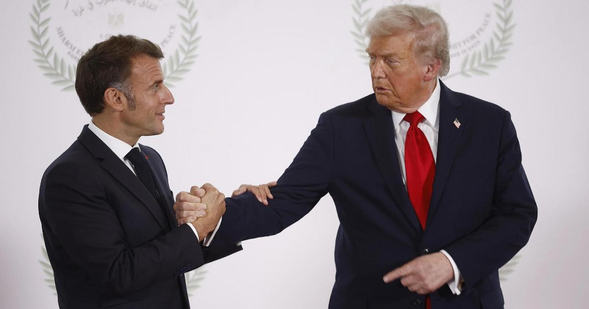 Emmanuel Macron e Donald Trump in una fotografia di ottobre 2025
