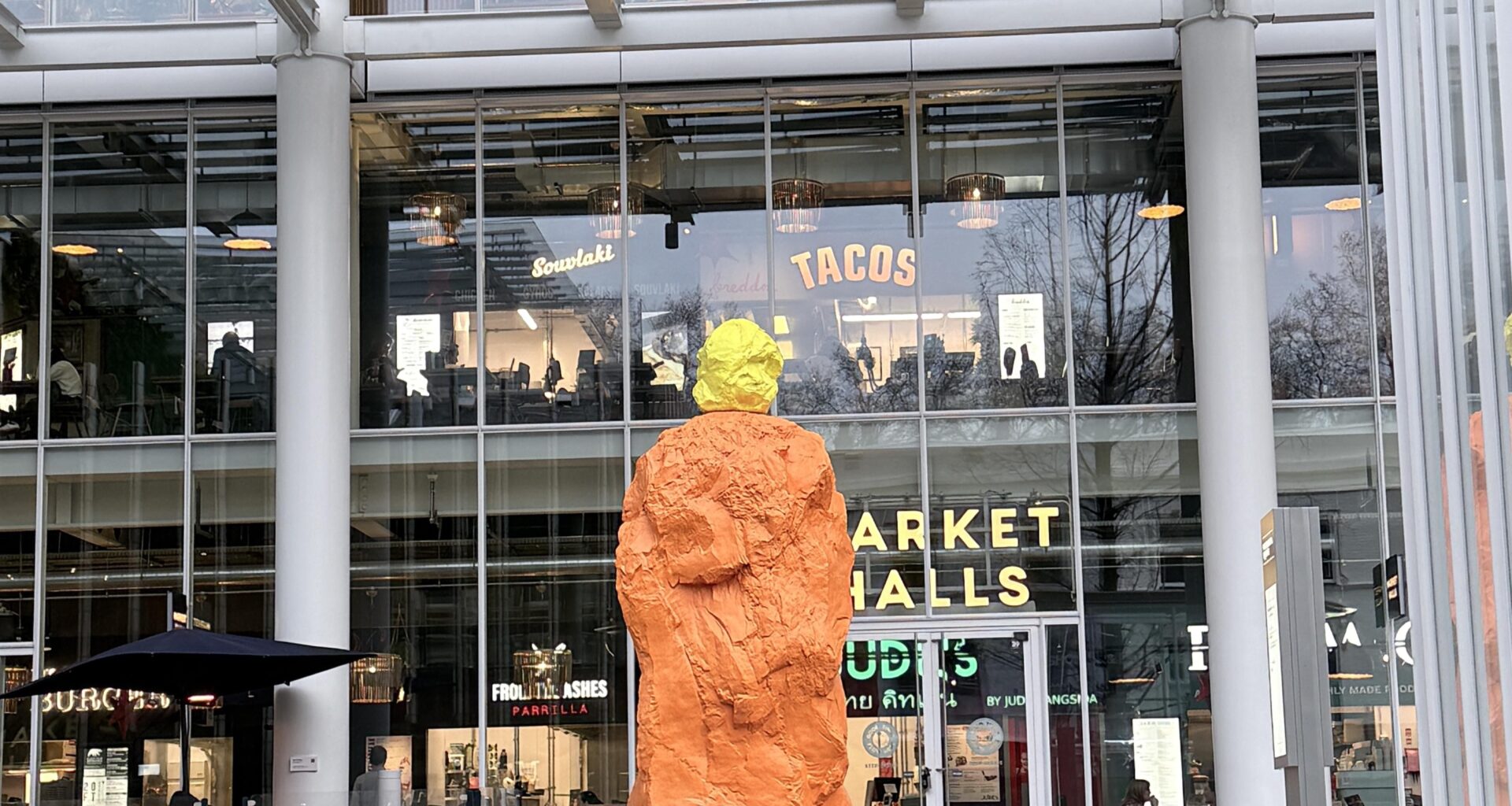 Donald Trump spotted at Paddington Square