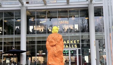 Donald Trump spotted at Paddington Square