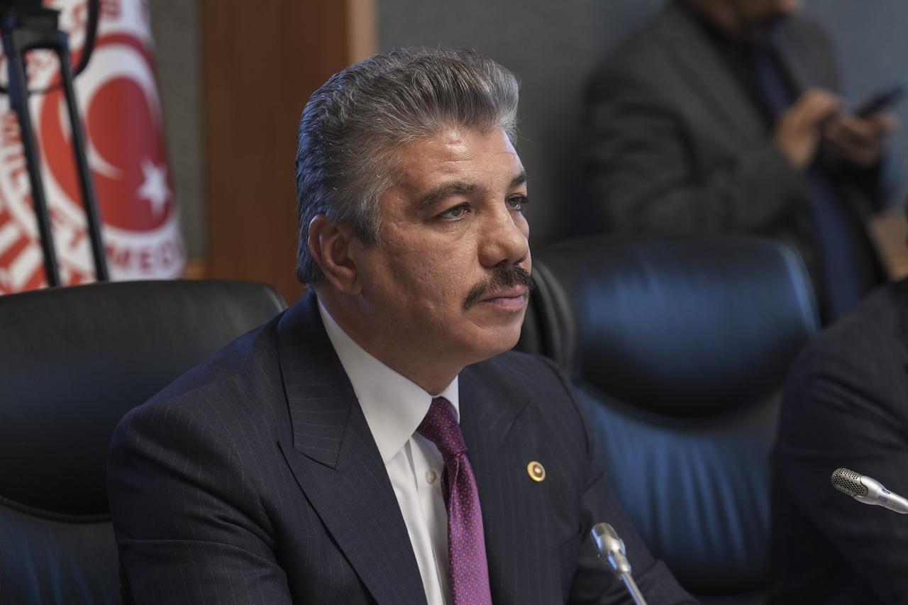 The Grand National Assembly of Türkiye’s Justice Committee convened under the chairmanship of Cuneyt Yuksel, AK Party Member of Parliament for Istanbul in Ankara, Türkiye on Dec. 3, 2025. (AA Photo)