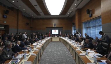 The Grand National Assembly of Türkiye’s Justice Committee convened under the chairmanship of Cuneyt Yuksel, AK Party Member of Parliament for Istanbul in Ankara, Türkiye on Dec. 3, 2025. (AA Photo)