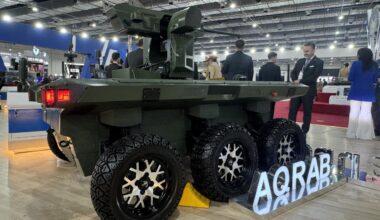 AKREP, the unmanned platform developed through HAVELSAN’s local partnership in Egypt, were showcased for the first time at the EDEX 2025 Egypt Defence Expo in Egypt on Dec. 6, 2025. (AA Photo)